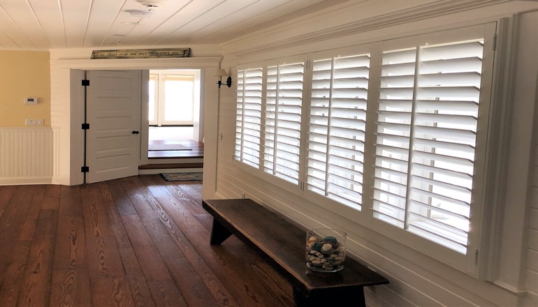 Faux wood plantation shutters in Fort Myers